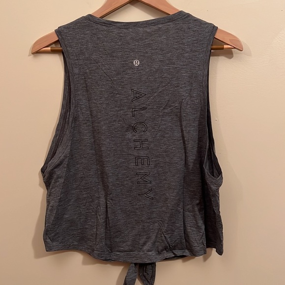 Lululemon Knot Gonna Fly V Neck Tank in Heathered Black - Picture 10 of 10